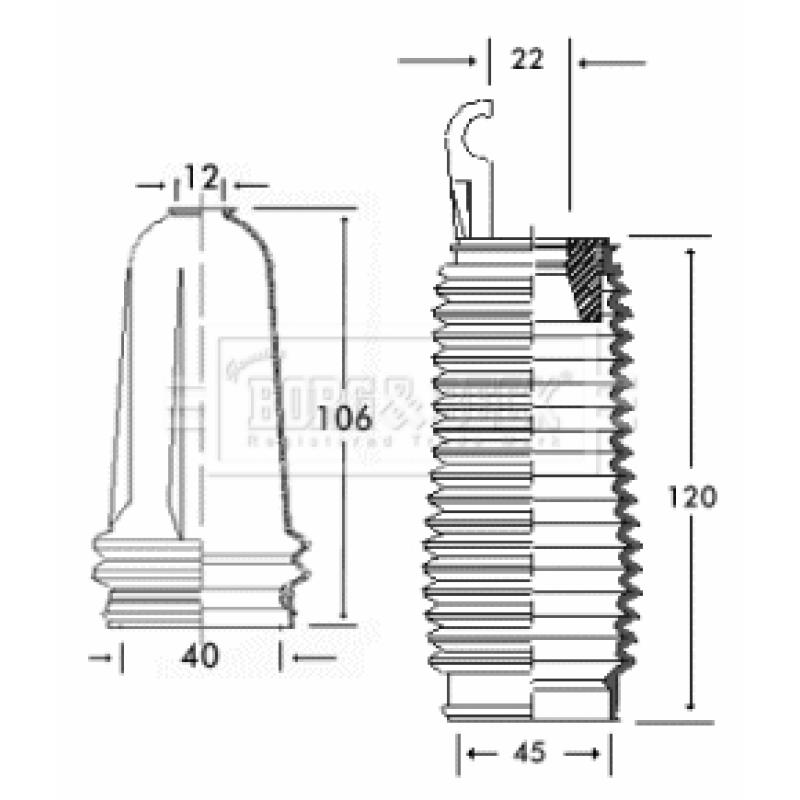 Joint-soufflet, direction BORG & BECK BSG3226 - Visuel 1