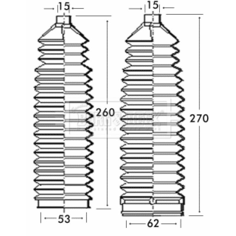 Joint-soufflet, direction BORG & BECK BSG3228 - Visuel 1