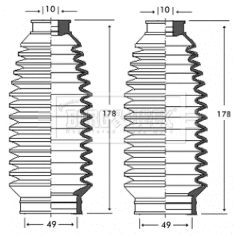 Joint-soufflet, direction BORG & BECK BSG3236 - Visuel 1