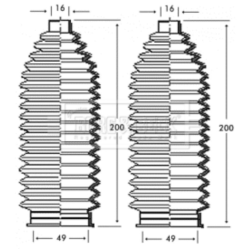 Joint-soufflet, direction BORG & BECK BSG3242 - Visuel 1