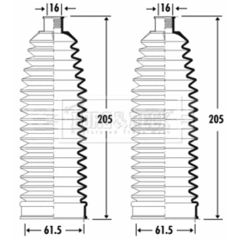 Joint-soufflet, direction BORG & BECK BSG3264 - Visuel 1