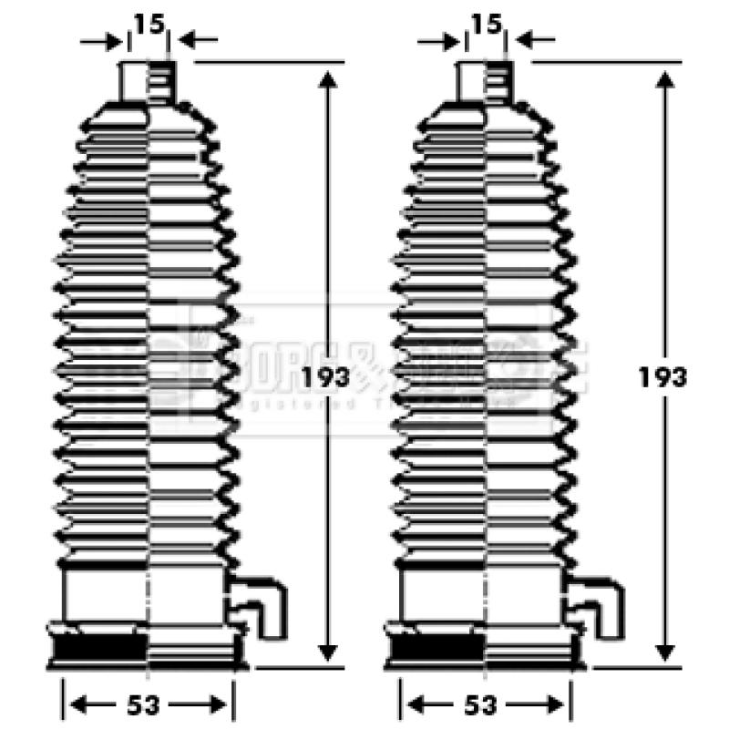 Joint-soufflet, direction BORG & BECK BSG3298 - Visuel 1