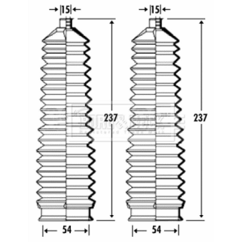 Joint-soufflet, direction BORG & BECK BSG3324 - Visuel 1
