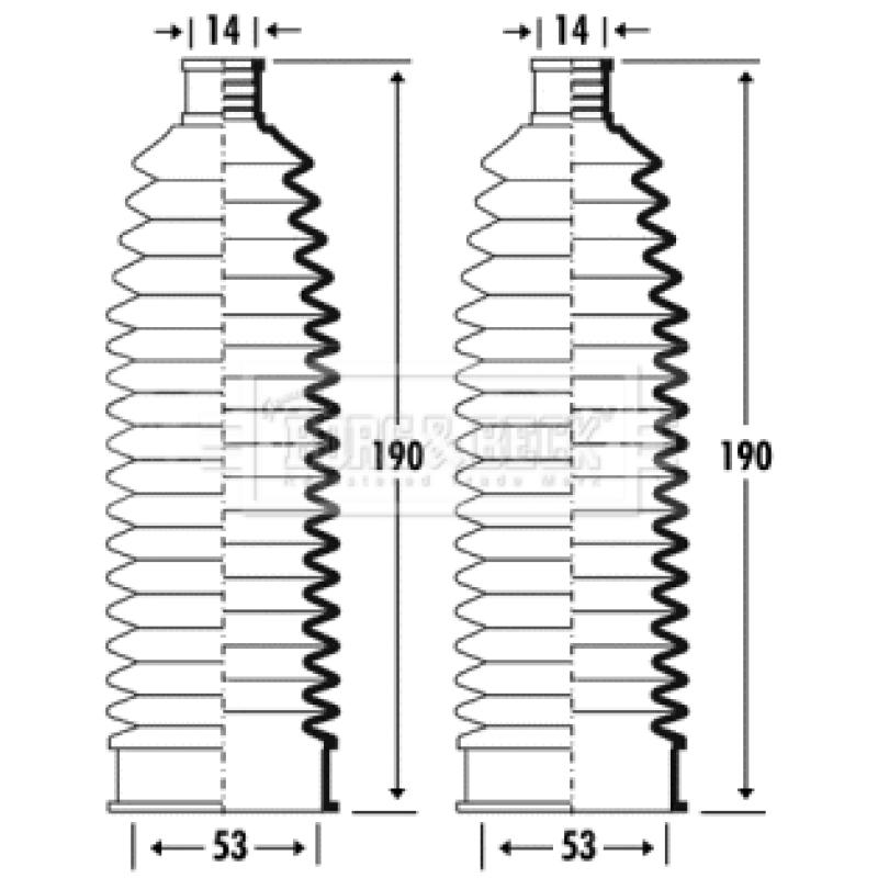 Joint-soufflet, direction BORG & BECK BSG3362 - Visuel 1
