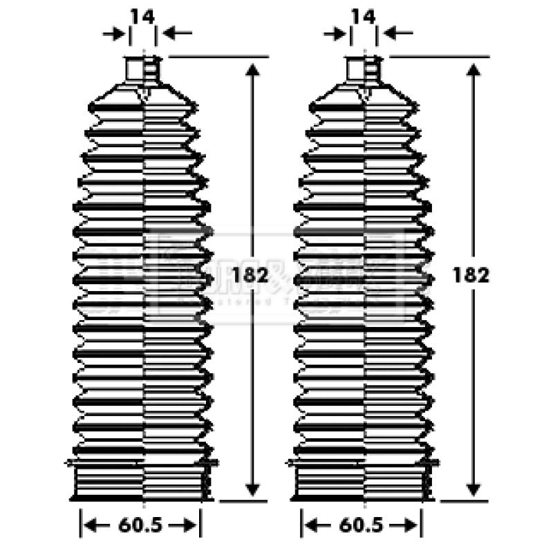 Joint-soufflet, direction BORG & BECK BSG3386 - Visuel 1