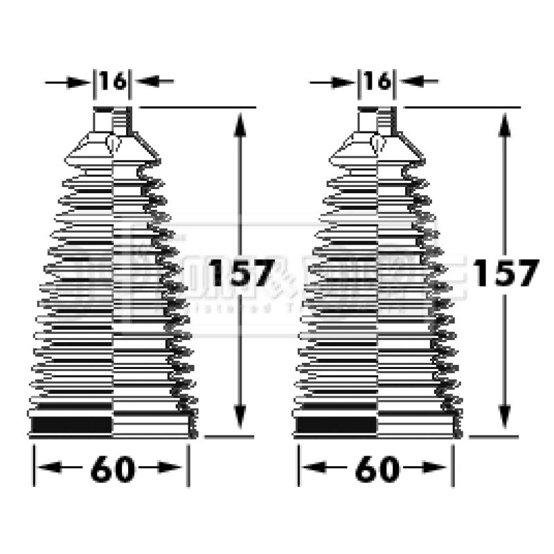 Joint-soufflet, direction BORG & BECK BSG3394 - Visuel 1