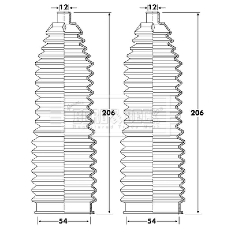 Joint-soufflet, direction BORG & BECK BSG3404 - Visuel 1