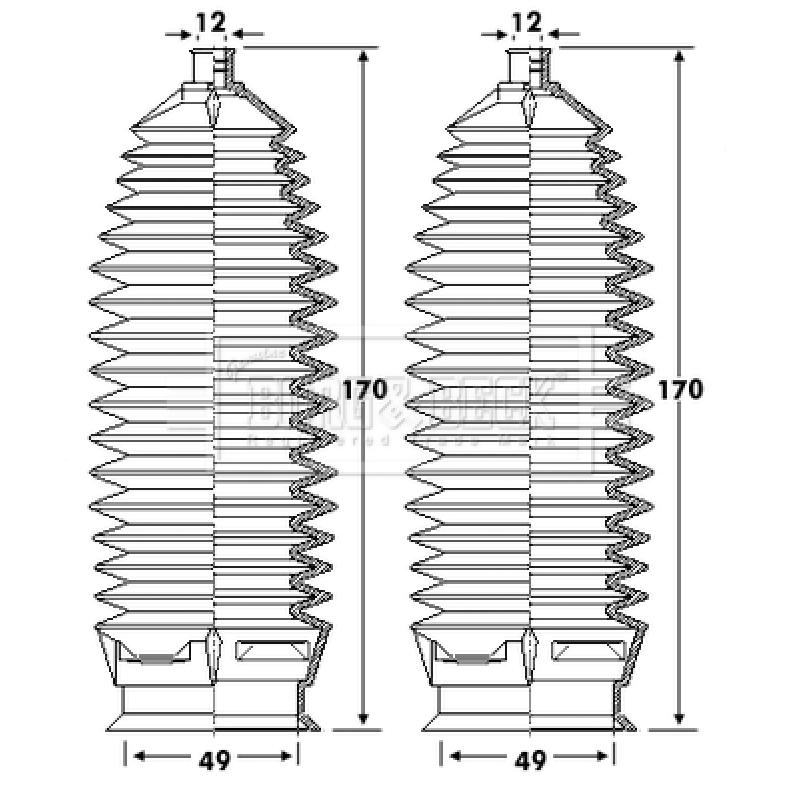 Joint-soufflet, direction BORG & BECK BSG3406 - Visuel 1