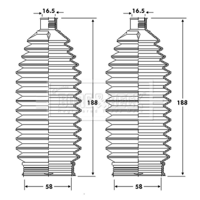 Joint-soufflet, direction BORG & BECK BSG3417 - Visuel 1