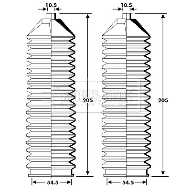 Joint-soufflet, direction BORG & BECK BSG3429 - Visuel 1