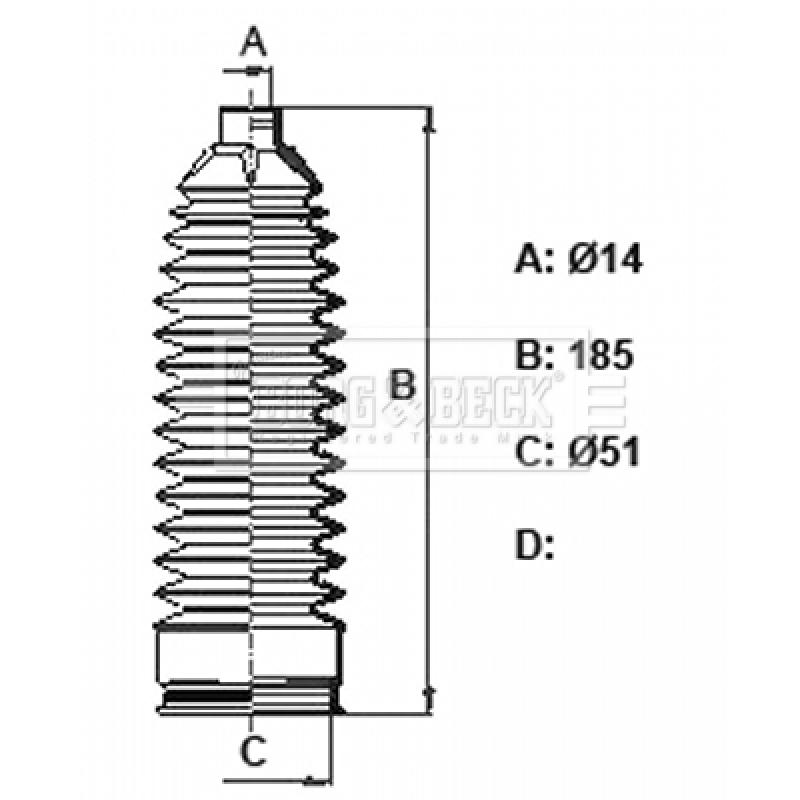 Joint-soufflet, direction BORG & BECK BSG3445 - Visuel 2