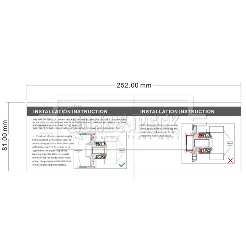 Roulement de roue arrière BORG & BECK BWK1566 - Visuel 1