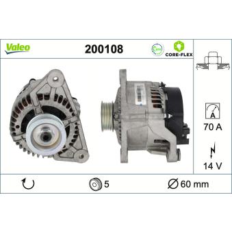 Alternateur VALEO OEM 1107444