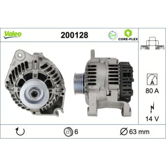 Alternateur VALEO OEM 96076412R