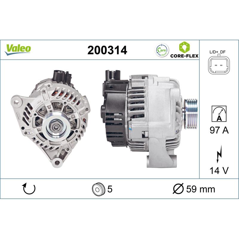 Alternateur VALEO 200314 - Visuel 1
