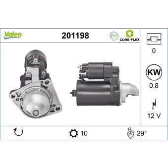 Démarreur VALEO OEM 96FB11000CC