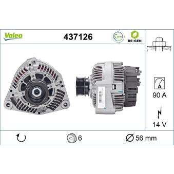 Alternateur VALEO OEM 91545802