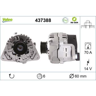 Alternateur VALEO OEM 96FB10300DE