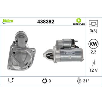 Démarreur VALEO OEM 5802Z3