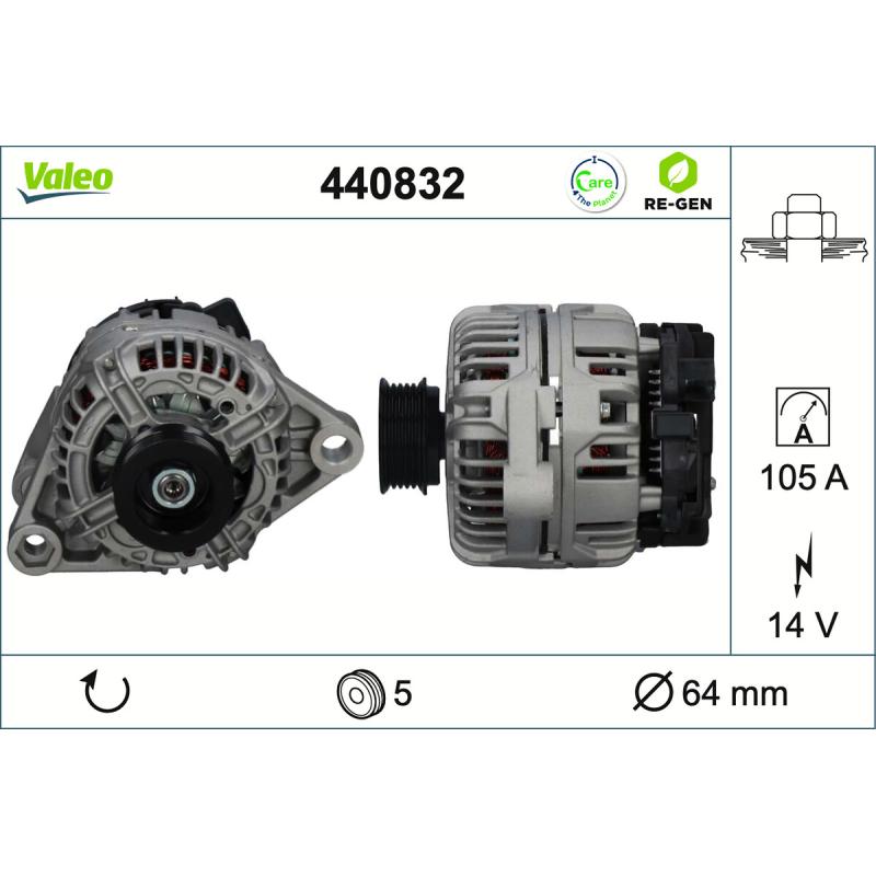 Alternateur VALEO 440832 - Visuel 1