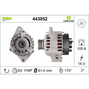 Alternateur VALEO OEM 6204187