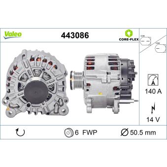 Alternateur VALEO OEM 03C903023SX