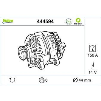 Alternateur VALEO OEM 0101547102