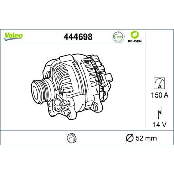 Alternateur VALEO OEM 9A1603012AX