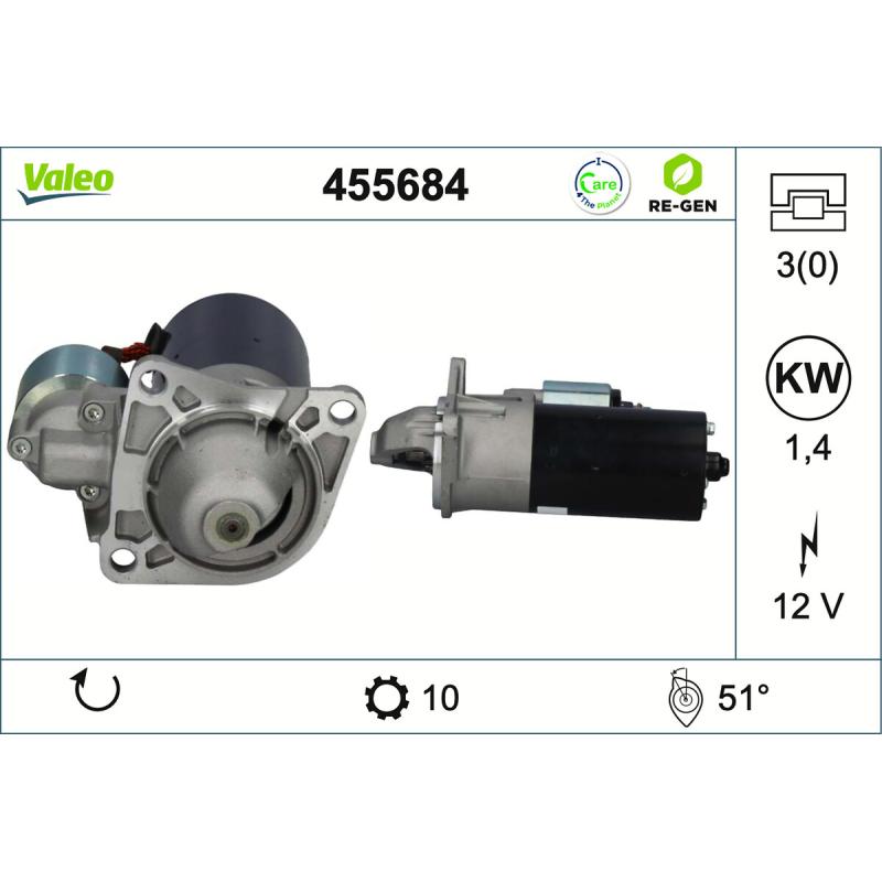 Démarreur VALEO 455684 - Visuel 1