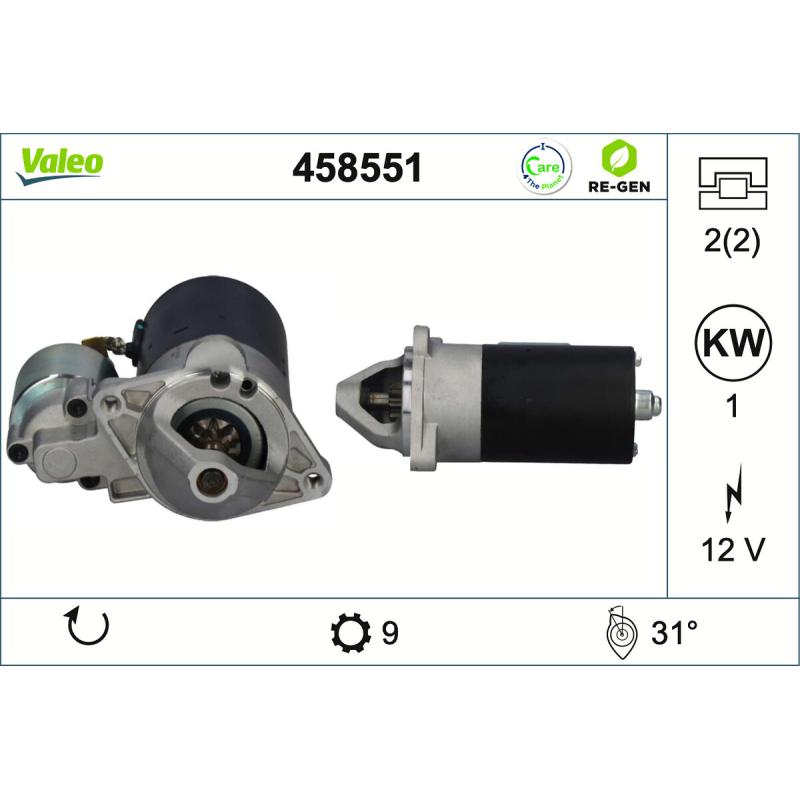 Démarreur VALEO 458551 - Visuel 1