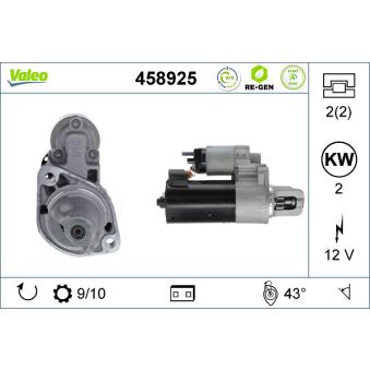 Démarreur VALEO 458925 pour HYUNDAI COUPE E 550 CGI - 408cv