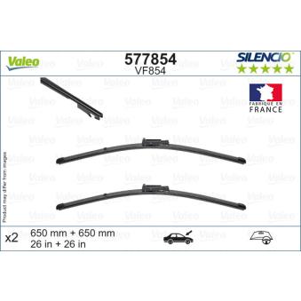 Kit balais d'essuie-glace VALEO 577854 pour AUDI 80 1.6 - 102cv