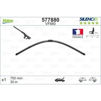 Balai d'essuie-glace VALEO 577880 pour SAAB 93 1.6 FSI - 110cv
