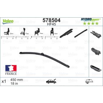 Balai d'essuie-glace VALEO 578504 pour JEEP CHEROKEE 1.6 - 110cv