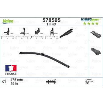 Balai d'essuie-glace VALEO 578505 pour FIAT TEMPRA 2.0 TDI - 110cv