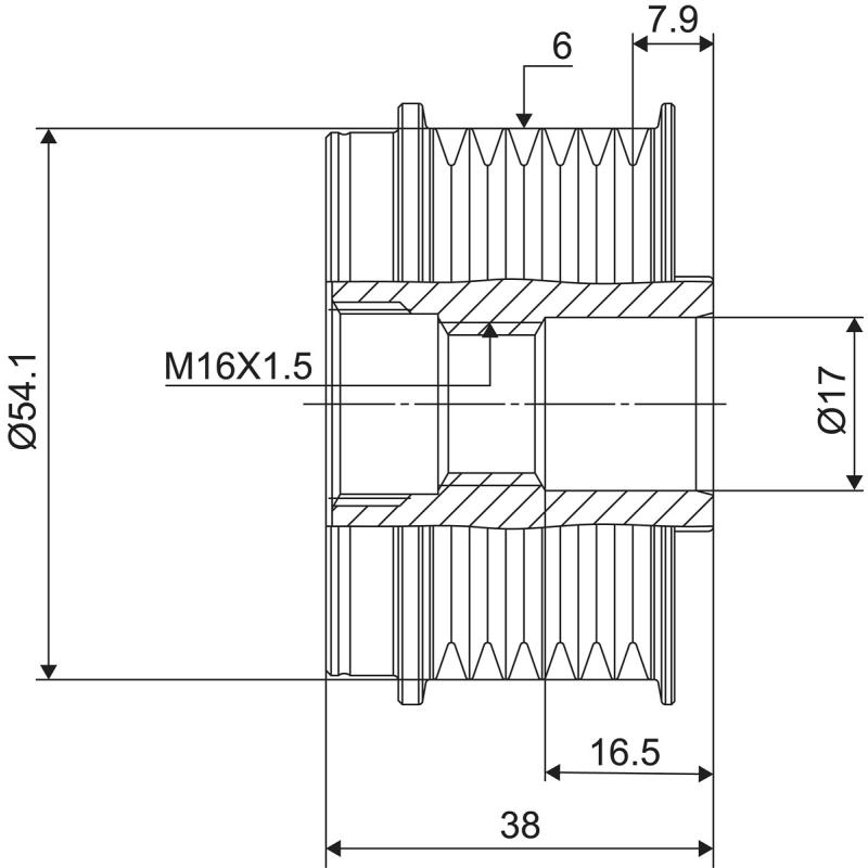 Poulie roue libre, alternateur VALEO 588006 - Visuel 2