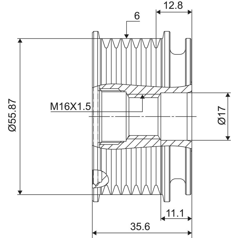 Poulie roue libre, alternateur VALEO 588032 - Visuel 2