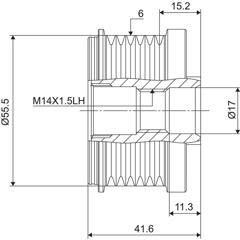 Poulie roue libre, alternateur VALEO 588047 - Visuel 2
