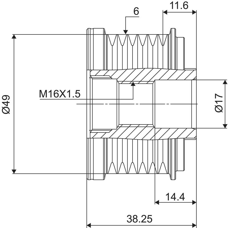 Poulie roue libre, alternateur VALEO 588055 - Visuel 2