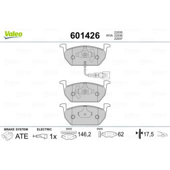 Jeu de 4 plaquettes de frein avant VALEO OEM 5Q0698151E