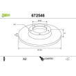 VALEO 672546 - Jeu de 2 disques de frein arrière