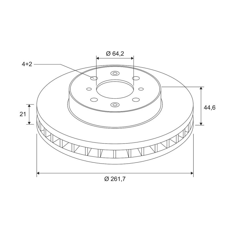 Jeu de 2 disques de frein avant VALEO 672555 - Visuel 1