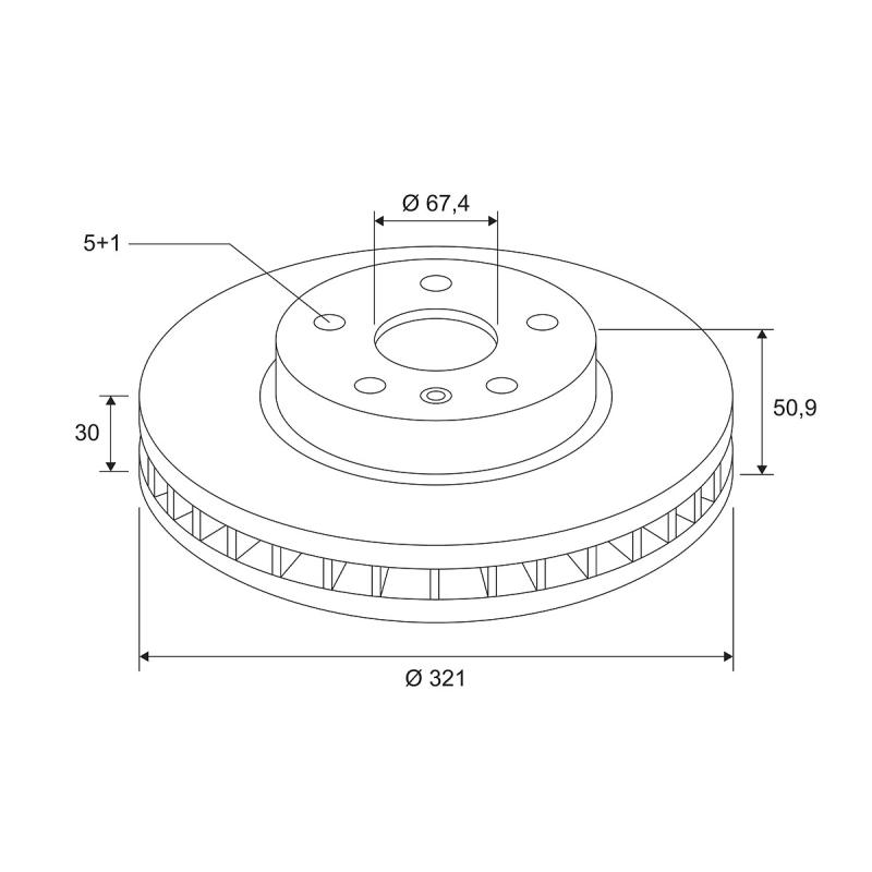 Jeu de 2 disques de frein avant VALEO 672564 - Visuel 1