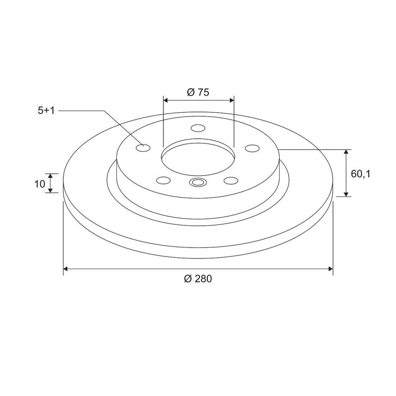 Jeu de 2 disques de frein arrière VALEO 672594 - Visuel 2