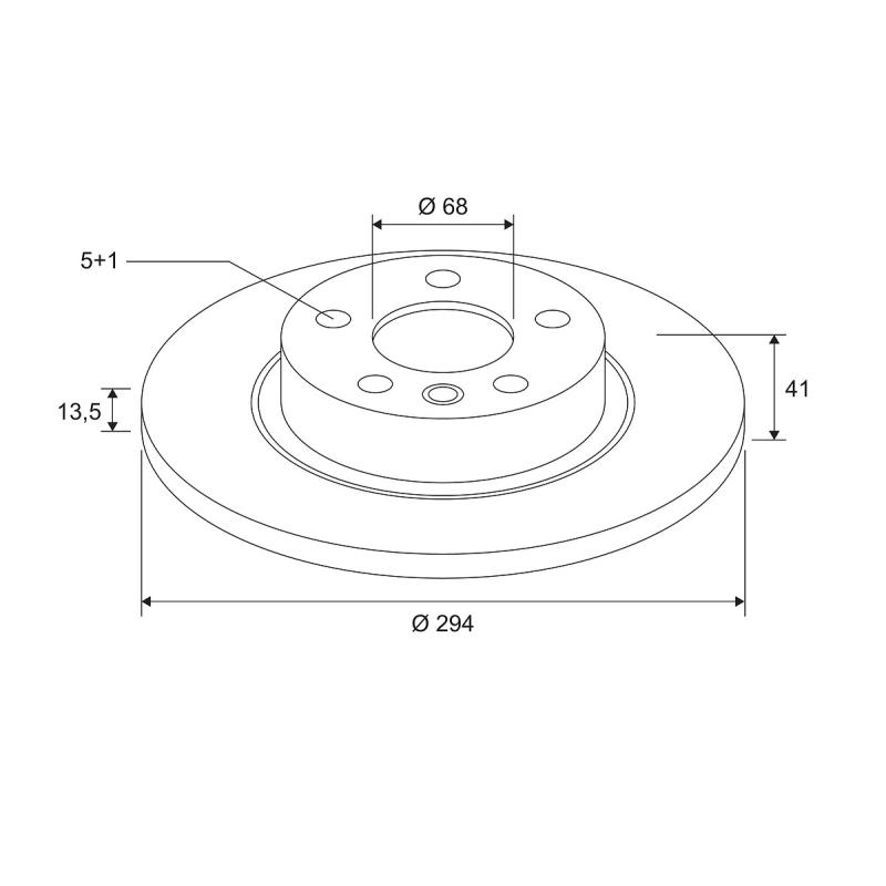 Jeu de 2 disques de frein arrière VALEO 672597 - Visuel 2