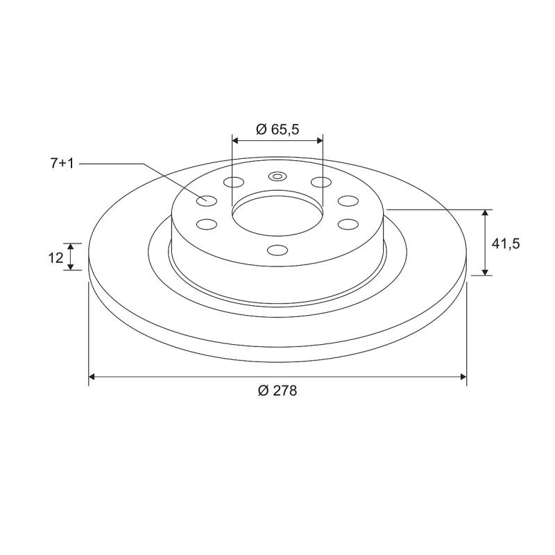 Jeu de 2 disques de frein arrière VALEO 672599 - Visuel 2