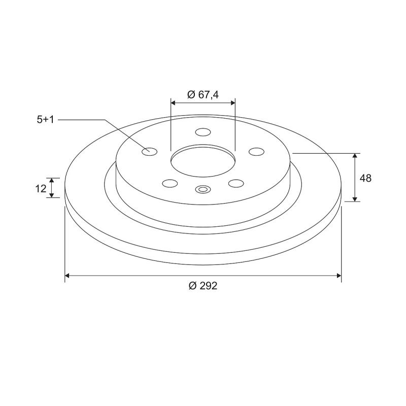 Jeu de 2 disques de frein arrière VALEO 672625 - Visuel 2