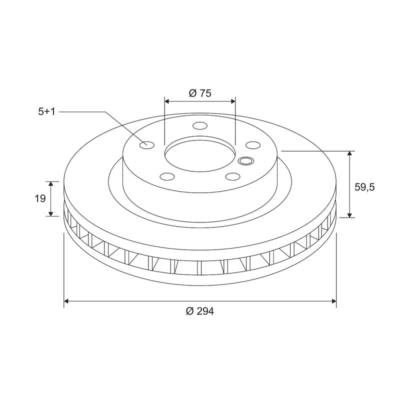 Jeu de 2 disques de frein arrière VALEO 672656 - Visuel 2