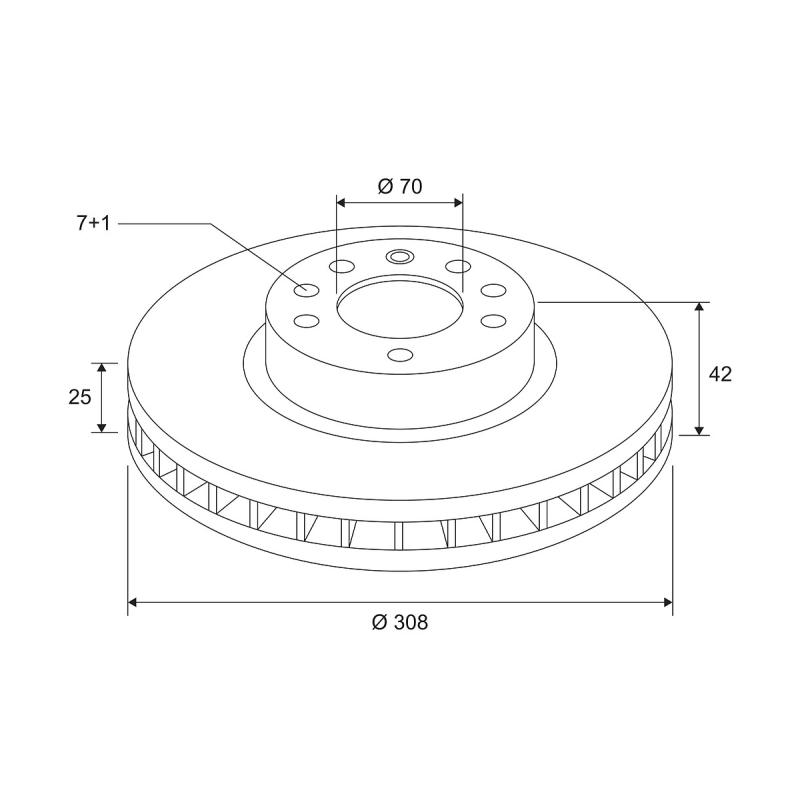 Jeu de 2 disques de frein avant VALEO 672667 - Visuel 1