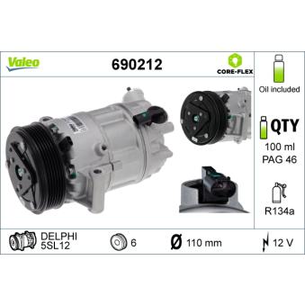 Compresseur, climatisation VALEO [690212]
